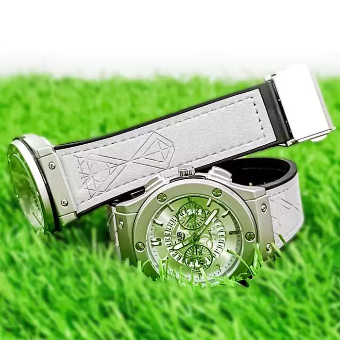 Hublot Classic Fusion Watch – Premium Gift Box – leather grey watch